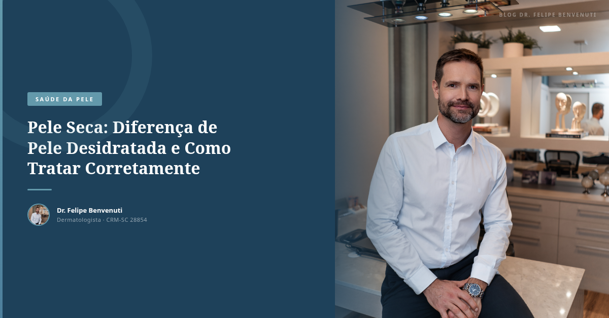Pele Seca: Diferença de Pele Desidratada e Como Tratar Corretamente